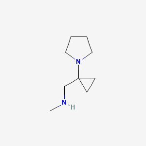 N-methyl-1-(1-(pyrrolidin-1-yl)cyclopropyl)methanamine