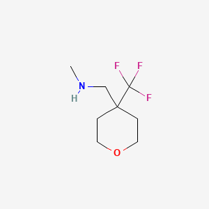 N-methyl-1-(4-(trifluoromethyl)tetrahydro-2H-pyran-4-yl)methanamine