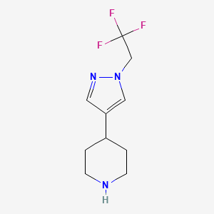 4-(1-(2,2,2-trifluoroethyl)-1H-pyrazol-4-yl)piperidine