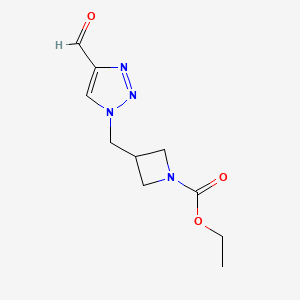 ethyl 3-((4-formyl-1H-1,2,3-triazol-1-yl)methyl)azetidine-1-carboxylate