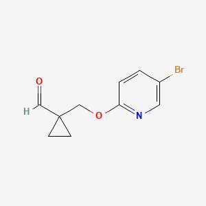 1-(((5-Bromopyridin-2-yl)oxy)methyl)cyclopropane-1-carbaldehyde