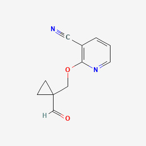 2-((1-Formylcyclopropyl)methoxy)nicotinonitrile