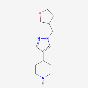4-(1-((tetrahydrofuran-3-yl)methyl)-1H-pyrazol-4-yl)piperidine
