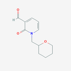 2-oxo-1-((tetrahydro-2H-pyran-2-yl)methyl)-1,2-dihydropyridine-3-carbaldehyde
