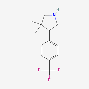 3,3-Dimethyl-4-(4-(trifluoromethyl)phenyl)pyrrolidine