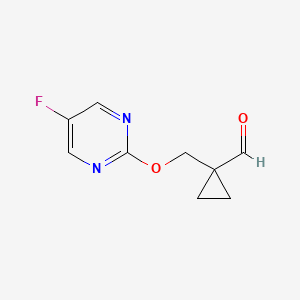 1-(((5-Fluoropyrimidin-2-yl)oxy)methyl)cyclopropane-1-carbaldehyde