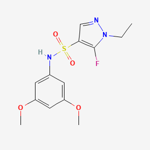 molecular formula C13H16FN3O4S B14926133 N-(3,5-Dimethoxyphenyl)-1-ethyl-5-fluoro-1H-pyrazole-4-sulfonamide 