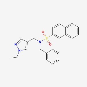 molecular formula C23H23N3O2S B14926159 N-benzyl-N-[(1-ethyl-1H-pyrazol-4-yl)methyl]naphthalene-2-sulfonamide 