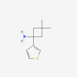 3,3-Dimethyl-1-(thiophen-3-yl)cyclobutan-1-amine