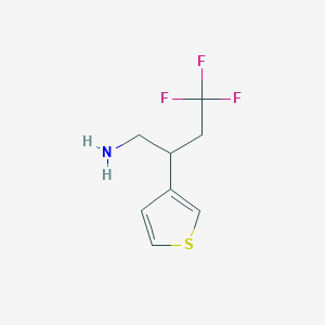 4,4,4-Trifluoro-2-(thiophen-3-yl)butan-1-amine