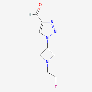 1-(1-(2-fluoroethyl)azetidin-3-yl)-1H-1,2,3-triazole-4-carbaldehyde