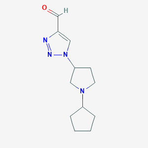1-(1-cyclopentylpyrrolidin-3-yl)-1H-1,2,3-triazole-4-carbaldehyde