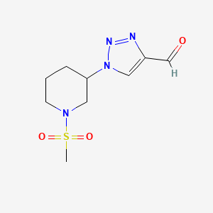 1-(1-(methylsulfonyl)piperidin-3-yl)-1H-1,2,3-triazole-4-carbaldehyde