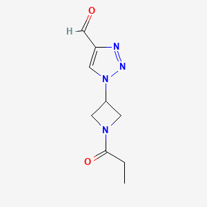 molecular formula C9H12N4O2 B1492650 1-(1-propionylazetidin-3-yl)-1H-1,2,3-triazole-4-carbaldehyde CAS No. 2090296-54-9