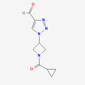 1-(1-(cyclopropanecarbonyl)azetidin-3-yl)-1H-1,2,3-triazole-4-carbaldehyde
