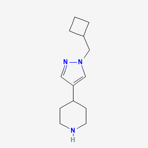 molecular formula C13H21N3 B1492657 4-(1-(cyclobutylmethyl)-1H-pyrazol-4-yl)piperidine CAS No. 2098118-80-8