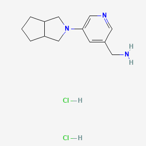 molecular formula C13H21Cl2N3 B1492663 (5-(hexahydrocyclopenta[c]pyrrol-2(1H)-yl)pyridin-3-yl)methanamine dihydrochloride CAS No. 2098089-03-1