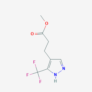molecular formula C8H9F3N2O2 B1492680 methyl 3-(3-(trifluoromethyl)-1H-pyrazol-4-yl)propanoate CAS No. 2098135-47-6