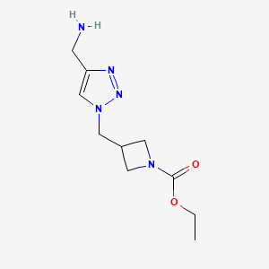 ethyl 3-((4-(aminomethyl)-1H-1,2,3-triazol-1-yl)methyl)azetidine-1-carboxylate