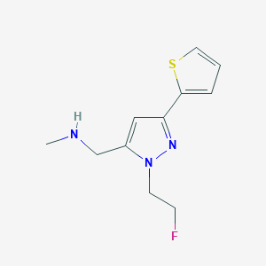 1-(1-(2-fluoroethyl)-3-(thiophen-2-yl)-1H-pyrazol-5-yl)-N-methylmethanamine
