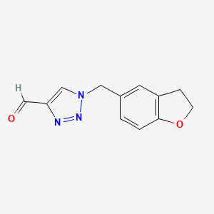 molecular formula C12H11N3O2 B1492685 1-((2,3-dihydrobenzofuran-5-yl)methyl)-1H-1,2,3-triazole-4-carbaldehyde CAS No. 2098070-76-7