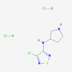 4-chloro-N-(pyrrolidin-3-yl)-1,2,5-thiadiazol-3-amine dihydrochloride