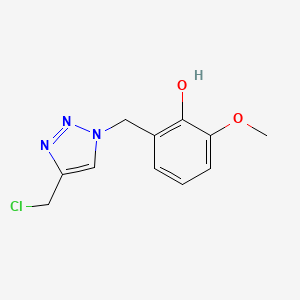 molecular formula C11H12ClN3O2 B1492694 2-((4-(chloromethyl)-1H-1,2,3-triazol-1-yl)methyl)-6-methoxyphenol CAS No. 2097965-09-6