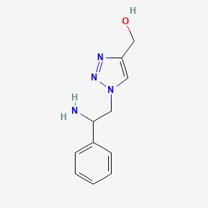 molecular formula C11H14N4O B1492695 （1-(2-氨基-2-苯乙基)-1H-1,2,3-三唑-4-基）甲醇 CAS No. 2097978-58-8