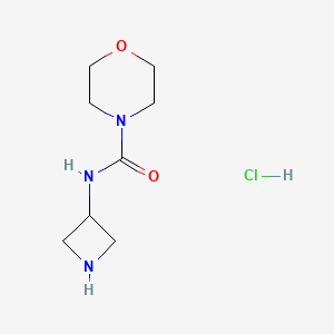 molecular formula C8H16ClN3O2 B1492700 N-(azetidin-3-yl)morpholine-4-carboxamide hydrochloride CAS No. 2098122-63-3