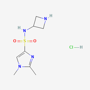 molecular formula C8H15ClN4O2S B1492709 N-(azetidin-3-yl)-1,2-dimethyl-1H-imidazole-4-sulfonamide hydrochloride CAS No. 1604517-18-1