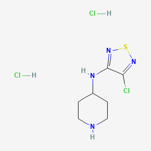 4-chloro-N-(piperidin-4-yl)-1,2,5-thiadiazol-3-amine dihydrochloride