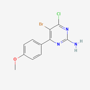 5-Bromo-4-chloro-6-(4-methoxyphenyl)pyrimidin-2-amine