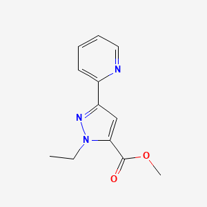 molecular formula C12H13N3O2 B1492727 methyl 1-ethyl-3-(pyridin-2-yl)-1H-pyrazole-5-carboxylate CAS No. 2098050-09-8