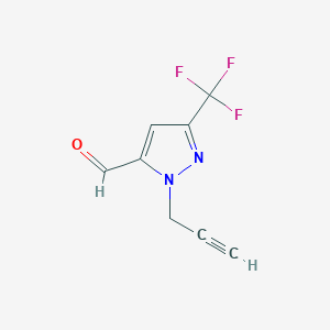 molecular formula C8H5F3N2O B1492729 1-(prop-2-yn-1-yl)-3-(trifluoromethyl)-1H-pyrazole-5-carbaldehyde CAS No. 2092718-24-4
