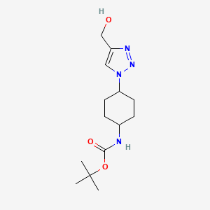 molecular formula C14H24N4O3 B1492730 tert-butyl (4-(4-(hydroxymethyl)-1H-1,2,3-triazol-1-yl)cyclohexyl)carbamate CAS No. 2097996-52-4