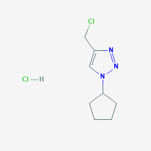 molecular formula C8H13Cl2N3 B1492732 4-(chloromethyl)-1-cyclopentyl-1H-1,2,3-triazole hydrochloride CAS No. 2098089-43-9