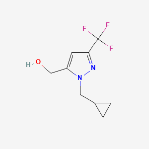 molecular formula C9H11F3N2O B1492734 (1-(cyclopropylmethyl)-3-(trifluoromethyl)-1H-pyrazol-5-yl)methanol CAS No. 2097962-97-3