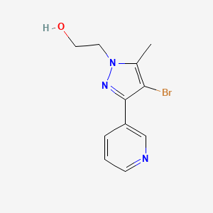 molecular formula C11H12BrN3O B1492740 2-(4-溴-5-甲基-3-(吡啶-3-基)-1H-吡唑-1-基)乙醇 CAS No. 2091138-51-9