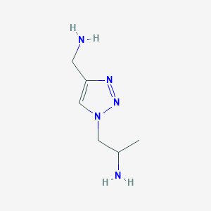 molecular formula C6H13N5 B1492741 1-(4-(aminomethyl)-1H-1,2,3-triazol-1-yl)propan-2-amine CAS No. 2098070-90-5