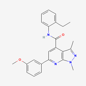 molecular formula C24H24N4O2 B14927432 N-(2-ethylphenyl)-6-(3-methoxyphenyl)-1,3-dimethyl-1H-pyrazolo[3,4-b]pyridine-4-carboxamide 