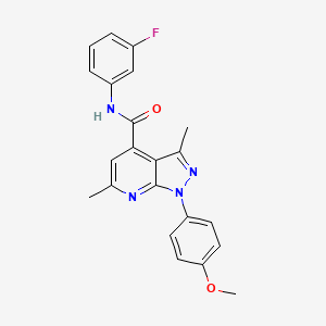 molecular formula C22H19FN4O2 B14927456 N-(3-fluorophenyl)-1-(4-methoxyphenyl)-3,6-dimethyl-1H-pyrazolo[3,4-b]pyridine-4-carboxamide 