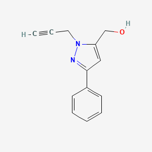 molecular formula C13H12N2O B1492751 (3-phenyl-1-(prop-2-yn-1-yl)-1H-pyrazol-5-yl)methanol CAS No. 2091293-07-9