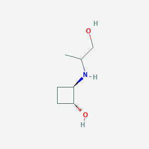 molecular formula C7H15NO2 B1492754 trans-2-[(1-Hydroxypropan-2-yl)amino]cyclobutan-1-ol CAS No. 2155996-76-0