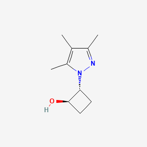 molecular formula C10H16N2O B1492755 trans-2-(3,4,5-trimethyl-1H-pyrazol-1-yl)cyclobutan-1-ol CAS No. 2163194-45-2