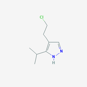molecular formula C8H13ClN2 B1492759 4-(2-chloroethyl)-3-isopropyl-1H-pyrazole CAS No. 2092067-27-9