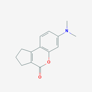 molecular formula C14H15NO2 B149279 Cyclopenta[c][1]benzopyran-4(1H)-one, 7-(dimethylamino)-2,3-dihydro- CAS No. 62669-74-3