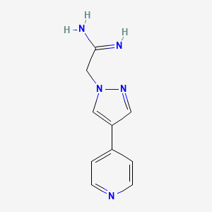 molecular formula C10H11N5 B1492806 2-(4-(pyridin-4-yl)-1H-pyrazol-1-yl)acetimidamide CAS No. 2097979-54-7