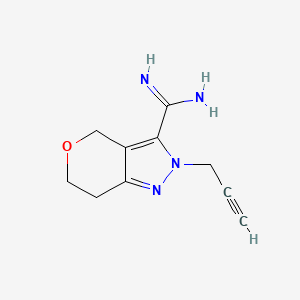 molecular formula C10H12N4O B1492811 2-(Prop-2-yn-1-yl)-2,4,6,7-tetrahydropyrano[4,3-c]pyrazole-3-carboximidamide CAS No. 2098090-67-4