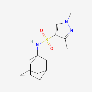 molecular formula C15H23N3O2S B14928264 N~4~-(1-Adamantyl)-1,3-dimethyl-1H-pyrazole-4-sulfonamide 
