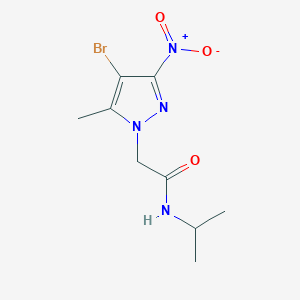 molecular formula C9H13BrN4O3 B14928468 2-(4-bromo-5-methyl-3-nitro-1H-pyrazol-1-yl)-N-(propan-2-yl)acetamide 